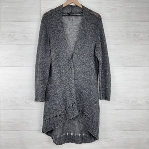 Eileen Fisher Lightweight Alpaca/Wool Grey Long
Sweater. Size Large